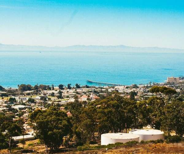 Ventura County, California view of the city and ocean